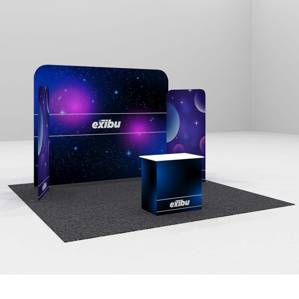 Kit 6 For Rent-Backdrop with two Display Stands Booth
