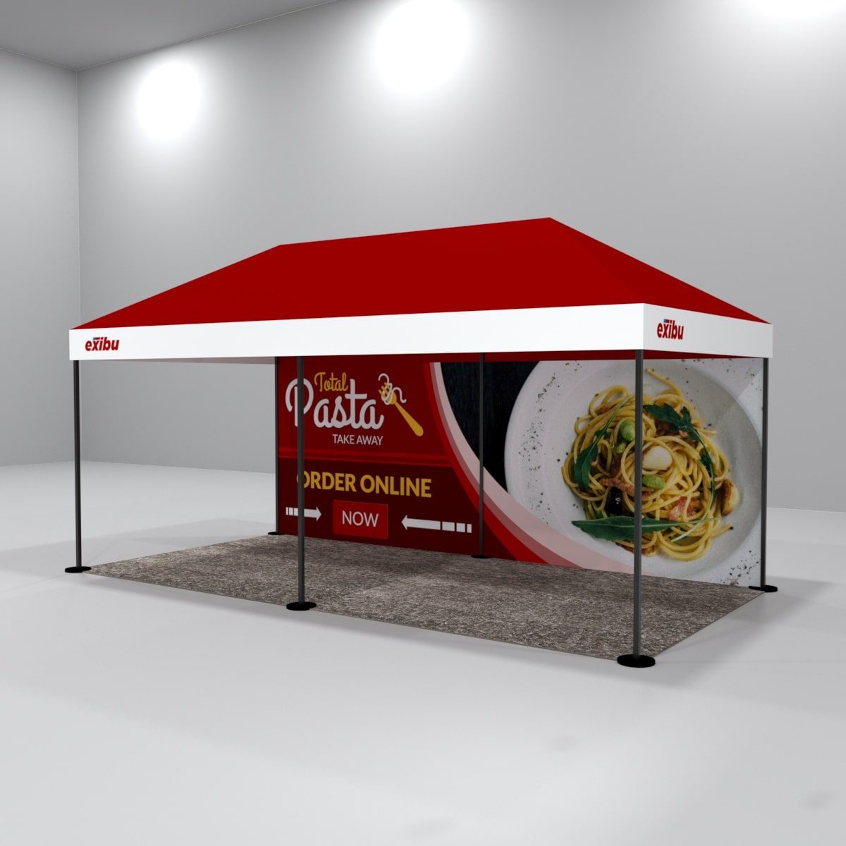 Kit 3 – 3X6 M Gazebo Tent With Backdrop And Top Facia Print