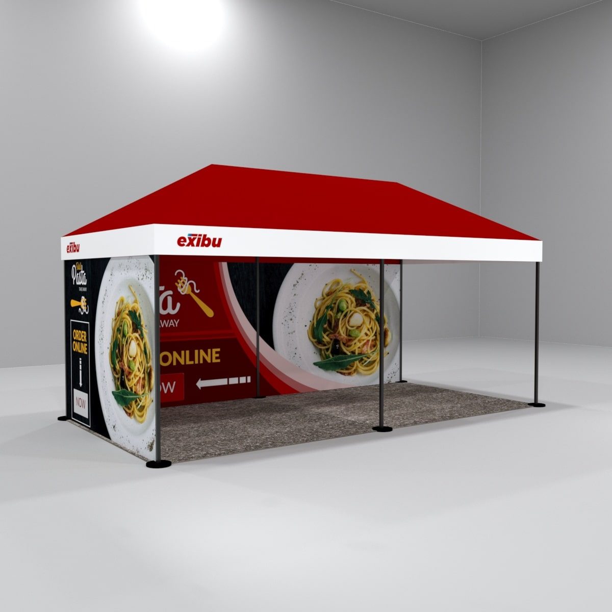Kit 4 – 3X6 M Gazebo Tent With Backdrop And Full Sidewall